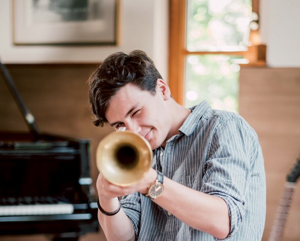 Lorenz Widauer mit Trompete