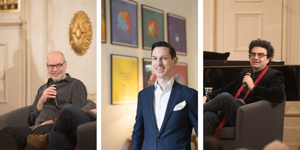 Ulrich Leisinger, Linus Klumpner und Rolando Villazón
