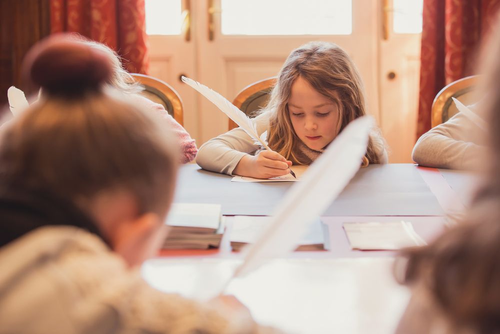 Picture of child with quill