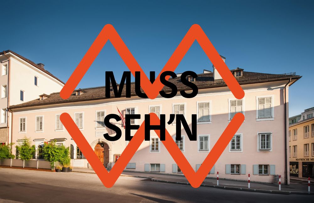 Mozart Wohnhaus mit Logo Salzburger Museumswochenende