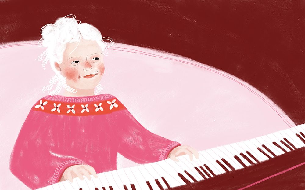 Illustration Buch "Sie setzt sich ans Klavier"