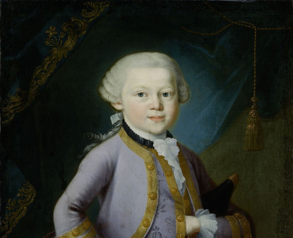 Portrait Mozart im Galakleid